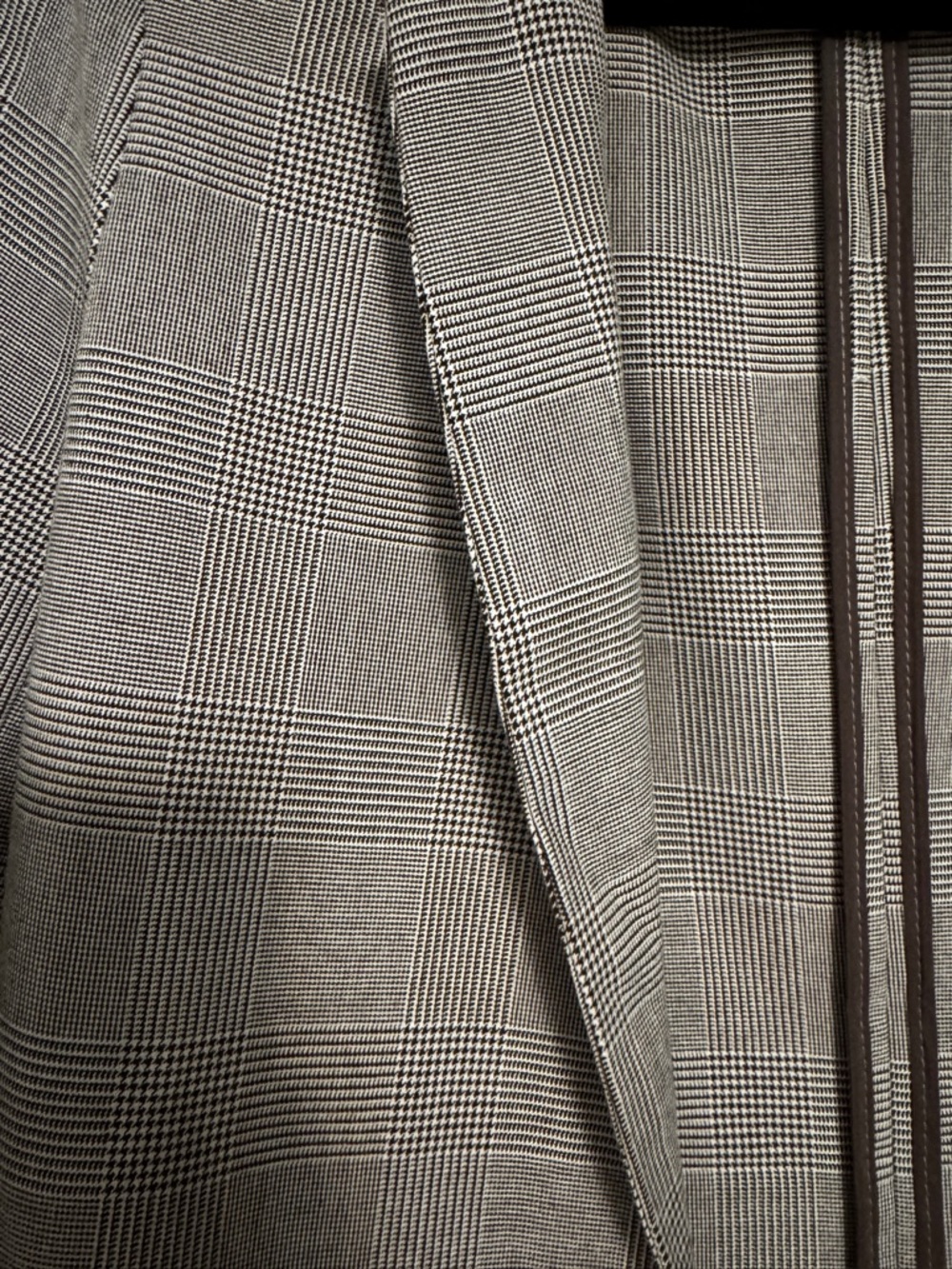 Rachel Zoe Gray Plaid Open-Front Blazer - Picture 3 of 5